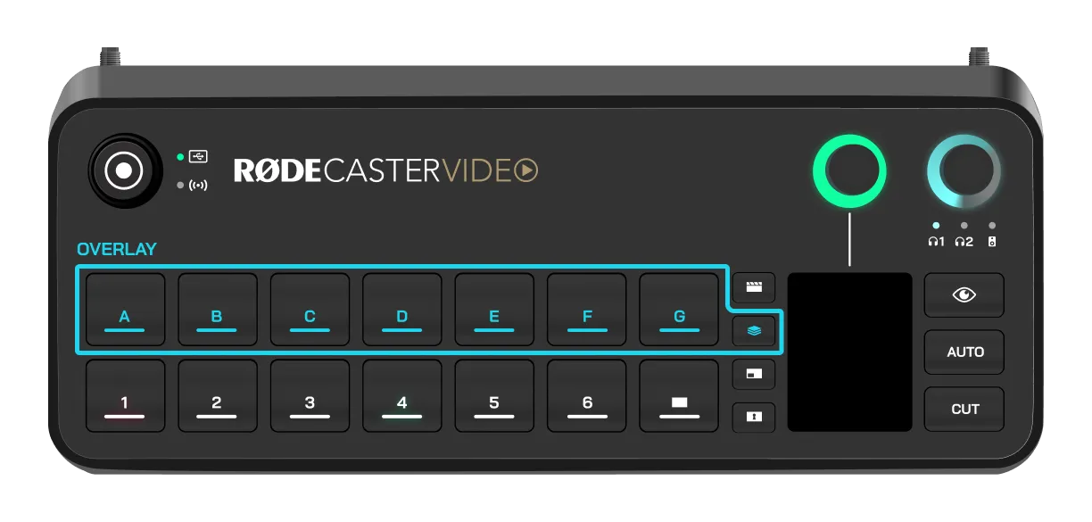 Overlay bank controls