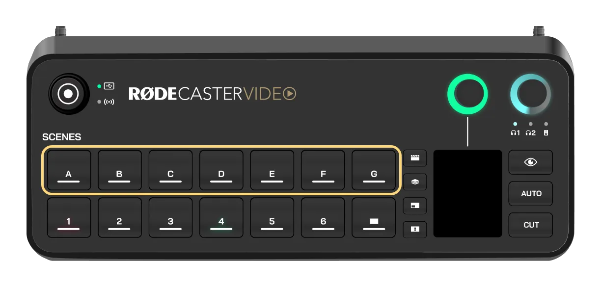 Scenes bank controls